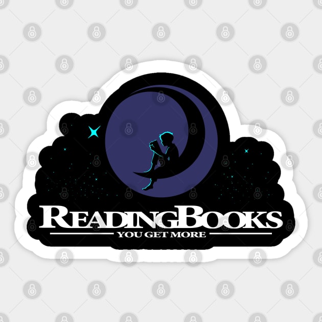 Reading Books You Get More Sticker by DaveLeonardo